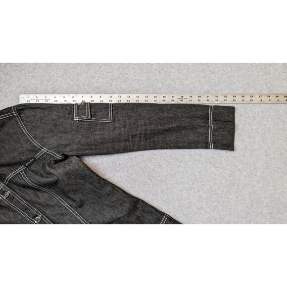 Karl Kani VINTAGE Womens MED Black Denim Cotton Jacket Hip Hop Street Wear USA - Picture 13 of 15